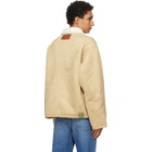 AAPE by A Bathing Ape Beige Main Faux-Suede Jacket