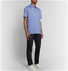 Peter Millar - Knitted Mélange Stretch Cotton and Modal-Blend Polo Shirt - Blue
