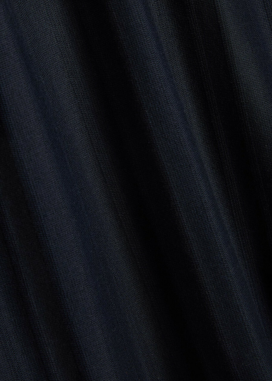 Boss Parley Striped-knit Cotton Polo Shirt Dark Blue