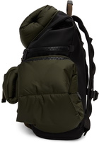 Moncler Green & Black Satin Area Backpack