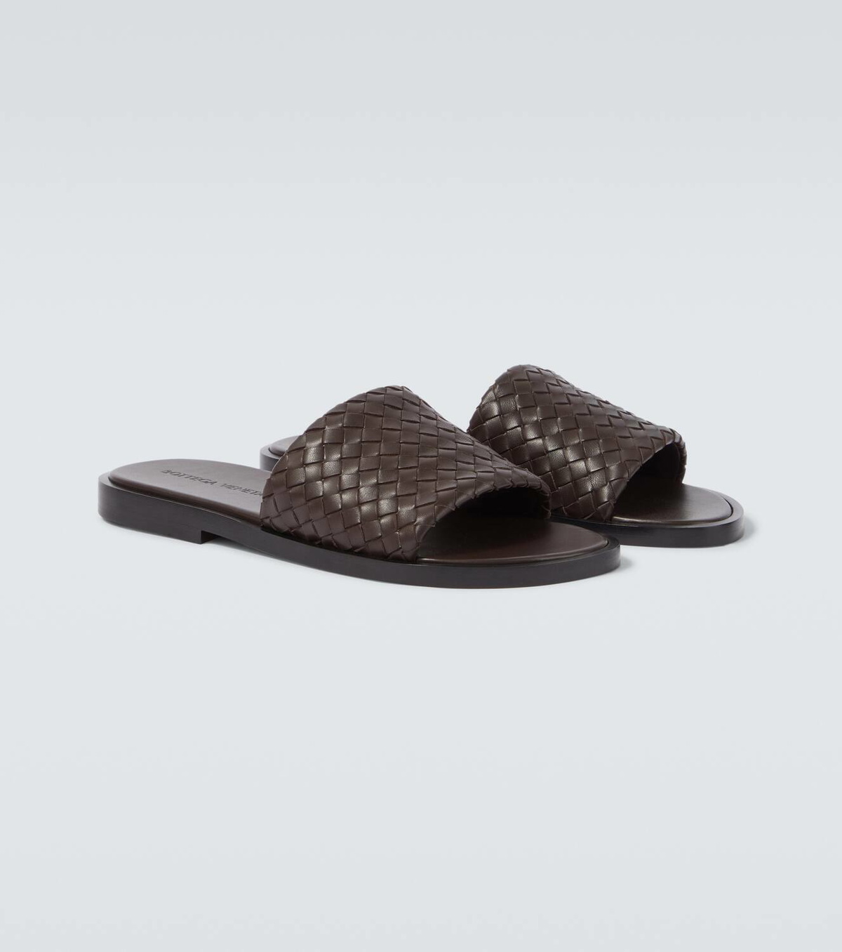 Bottega Veneta Elio Intrecciato leather slides