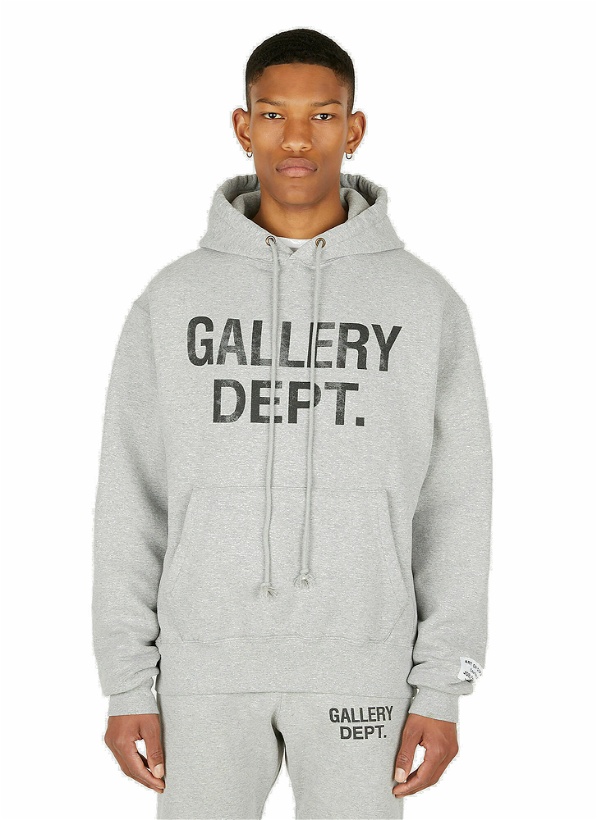 Photo: Gallery Dept. - Logo Print Hooded Sweatshirt in Grey