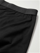 Sunspel - Two-Pack Stretch-Cotton Boxer Briefs - Black