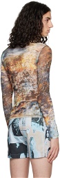 Serapis Multicolor Coral Waste Tech Long Sleeve T-Shirt