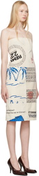Marine Serre Beige Regenerated Tote Bags Bustier Midi Dress