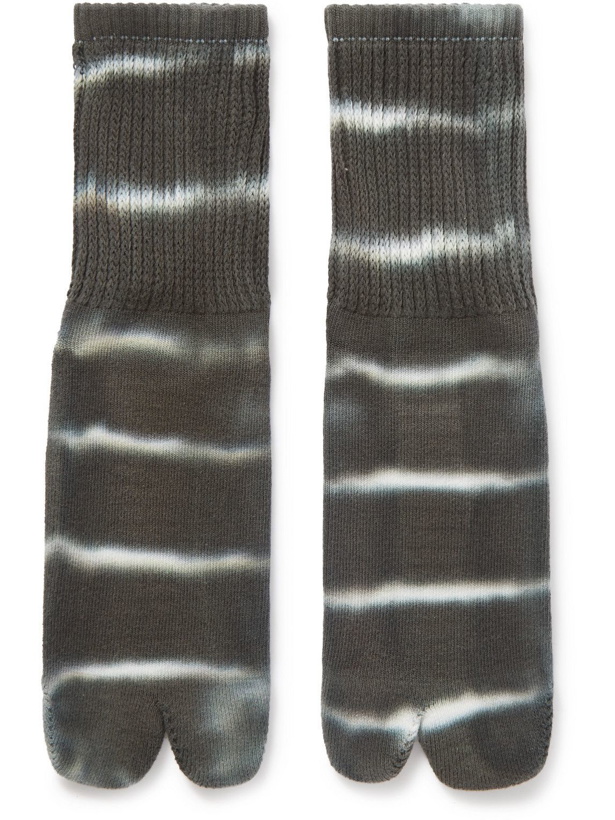 Photo: Rostersox - Tabi Split-Toe Tie-Dyed Cotton-Blend Socks