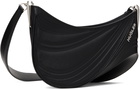 Mugler Black Medium Embossed Spiral Curve 01 Bag
