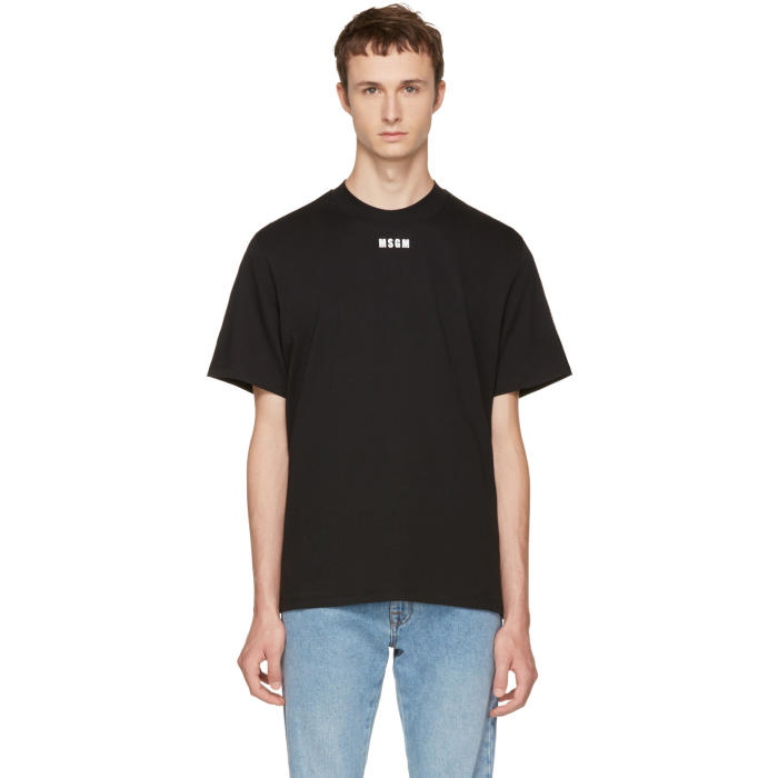 Photo: MSGM Black New Logo T-Shirt