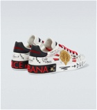 Dolce&Gabbana - Portofino embellished low-top leather sneakers
