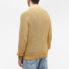 Corridor Men's Long Sleeve Slouchy Knit Polo Shirt in Boulder