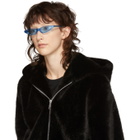 George Keburia Blue Micro Cat-Eye Sunglasses