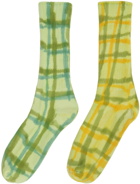 Collina Strada SSENSE Exclusive Green Plaid Socks