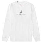 Air Jordan Men's Long Sleeve Sport Graphic T-Shirt in White/Black