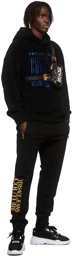 Versace Jeans Couture Black Embroidery Fleece Hoodie