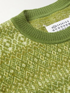 Maison Margiela - Distressed Fair Isle Wool Sweater - Green