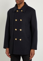 Valentino Garavani Double-breasted Wool Peacoat Navy