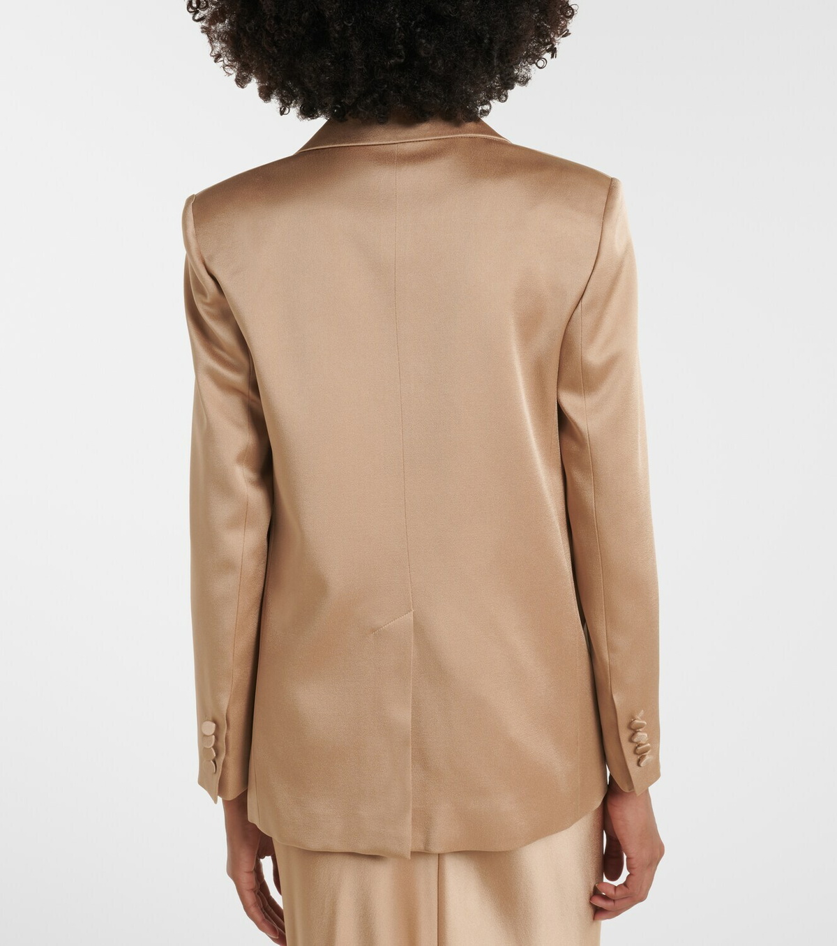 Max Mara Arca double-breasted satin blazer