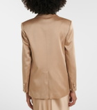 Max Mara Arca double-breasted satin blazer