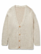 The Row - Zaydi Open-Knit Cotton and Silk-Blend Cardigan - Neutrals