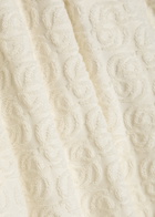 DRÔLE DE Monsieur Monogramme Terry Cotton Shorts Off White