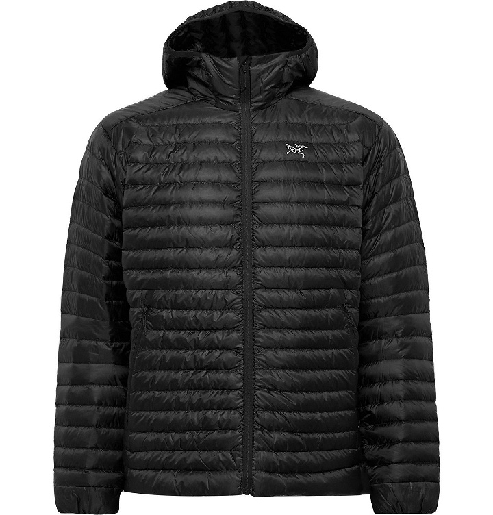 Photo: Arc'teryx - Cerium SL Packable Quilted Shell Hooded Down Jacket - Black