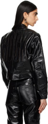 VAQUERA Black Racer Leather Jacket