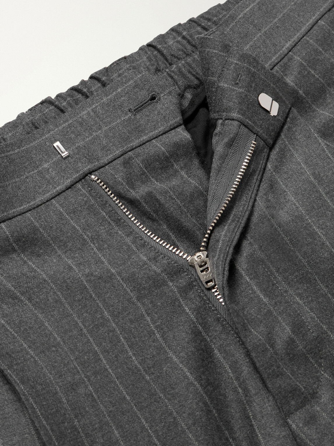 NN07 - Kay 10052 Straight-Leg Pinstriped Wool-Blend Twill Trousers - Gray