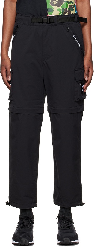 Photo: BAPE Black Detachable Wide Fit Cargo Pants