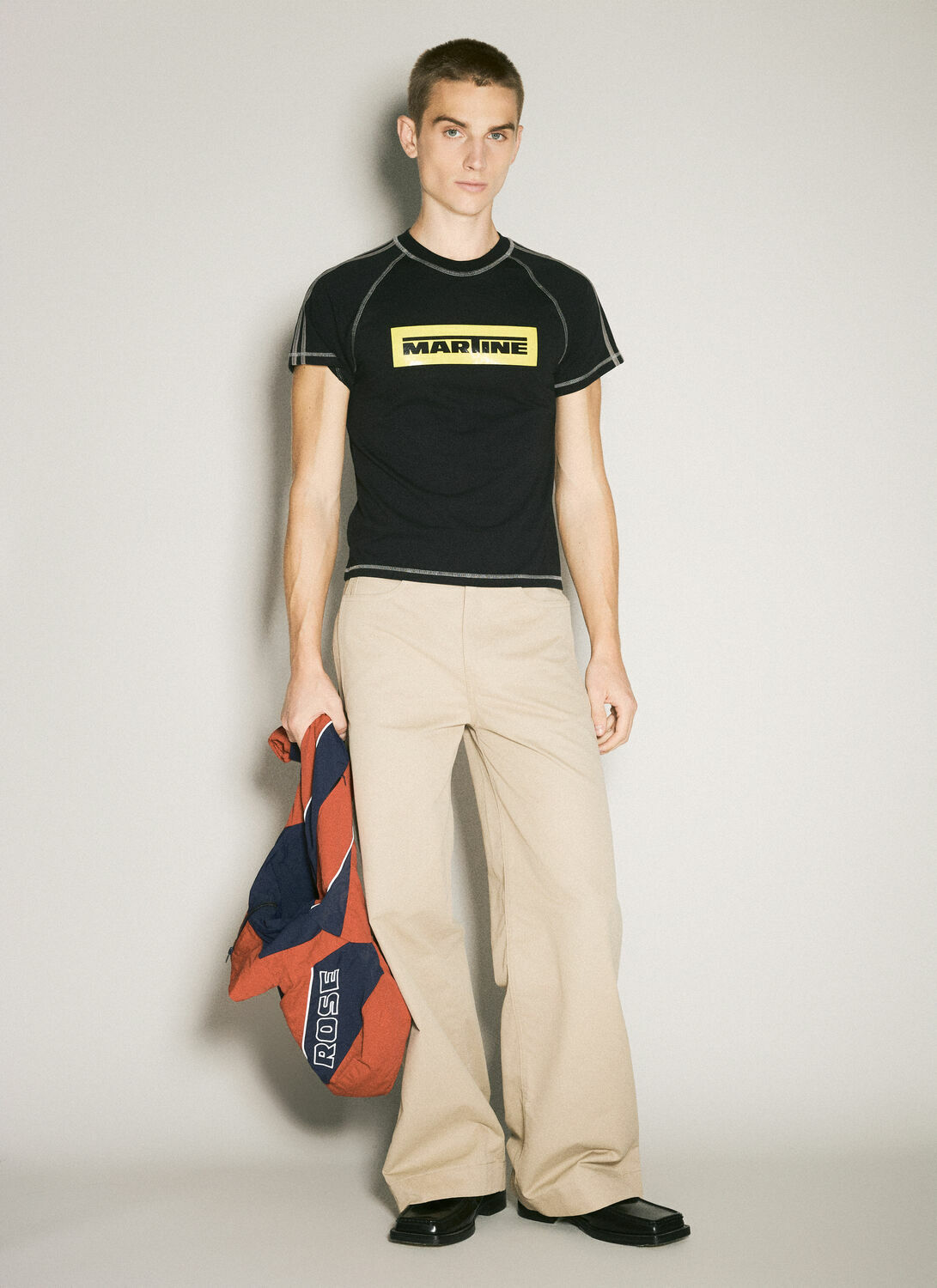 Martine Rose Raglan Shrunken T-Shirt