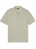 James Perse - Ribbed Linen-Blend Polo Shirt - Green
