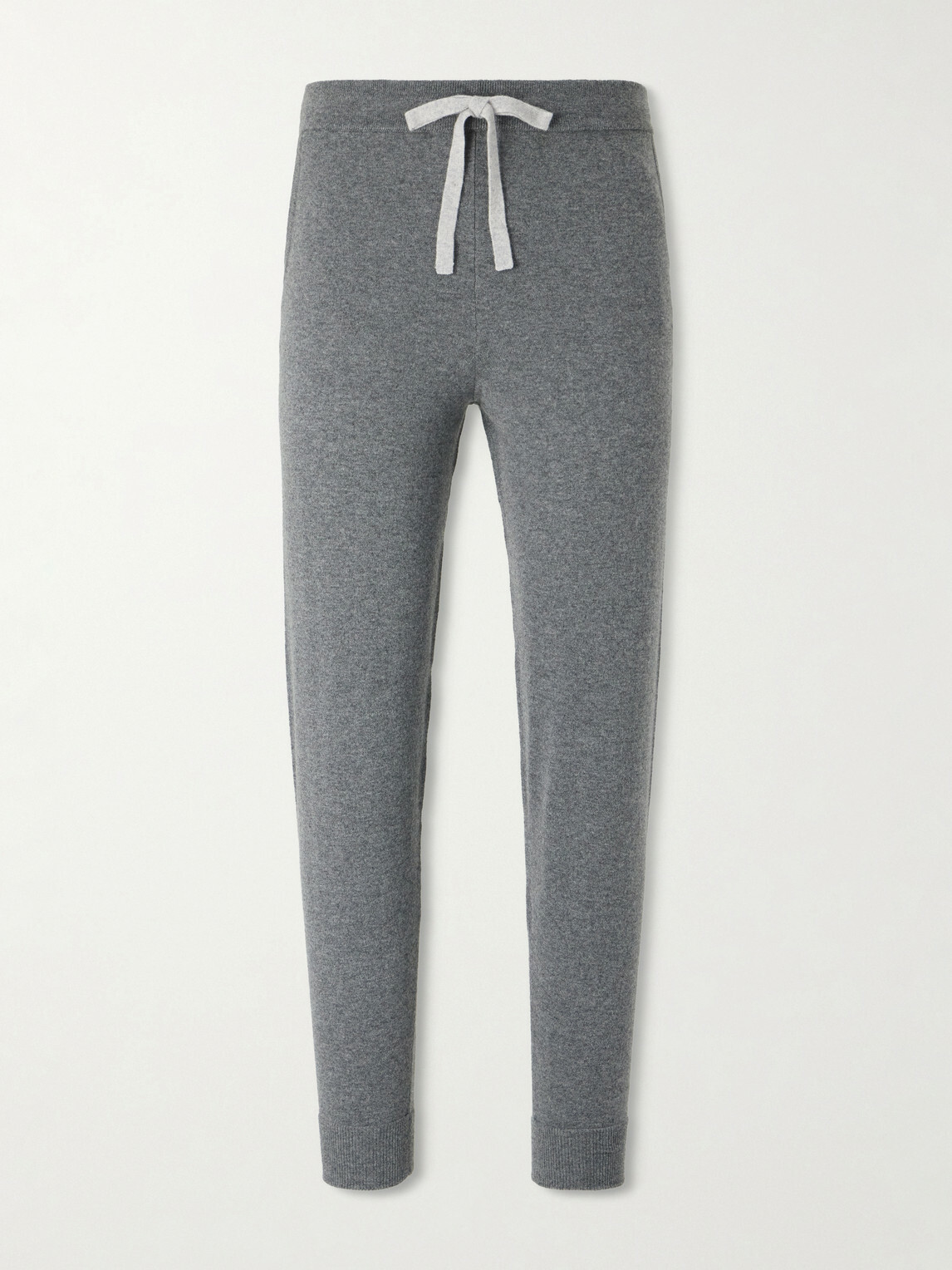 N.PEAL - Straight-Leg Organic Cashmere Sweatpants - Gray