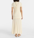 Jil Sander Layered crêpe maxi dress