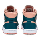 Air Jordan Women's 1 Mid Sneakers in Dark Teal Green