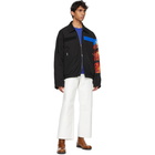 Dries Van Noten Black Len Lye Edition Velcro Patch Jacket