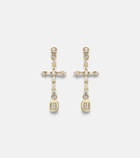 Shay Jewelry 18kt gold (750/1000) drop earrings with diamonds