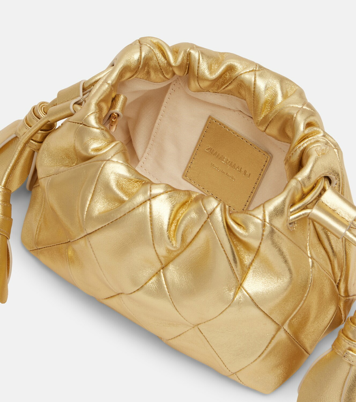 Zimmermann Cloud 91 Small metallic leather clutch