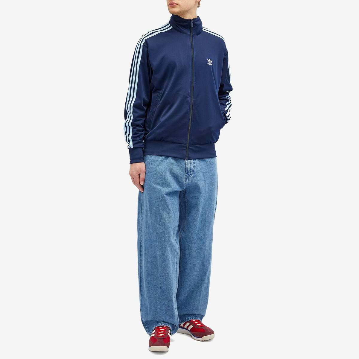 Adidas Firebird Track Top in Night Indigo/Clear Sky adidas