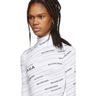 Balenciaga White Logo Turtleneck