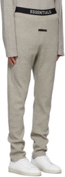 Essentials Grey Thermal Waffle Logo Lounge Pants
