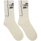 C2H4 White Company Logo Socks
