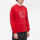 PACCBET Men's Long Sleeve Logo T-Shirt in Red
