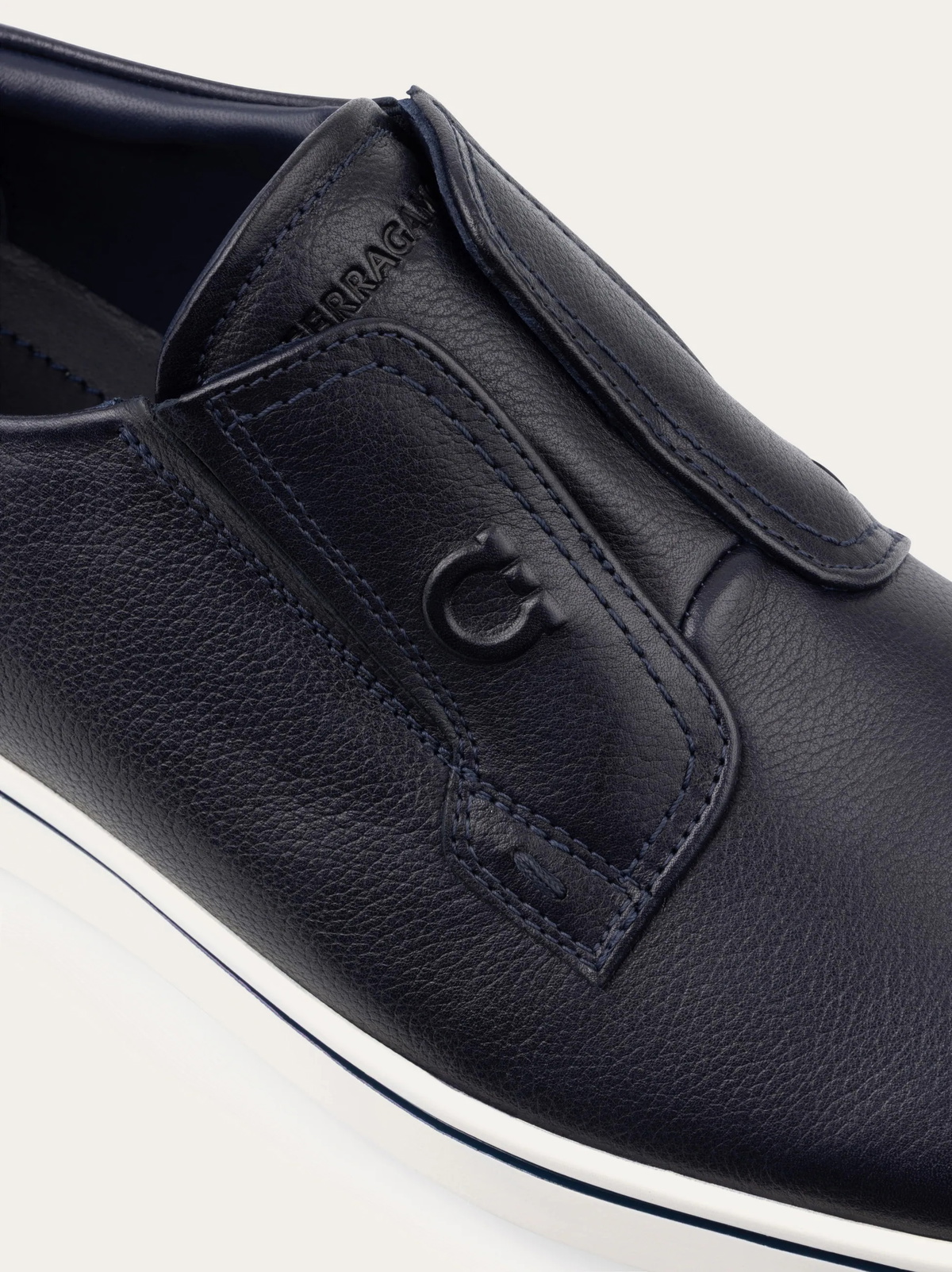 Ferragamo Mens Derby slip-on in Blue