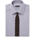 TOM FORD - Slim-Fit Prince of Wales Checked Cotton Shirt - Gray