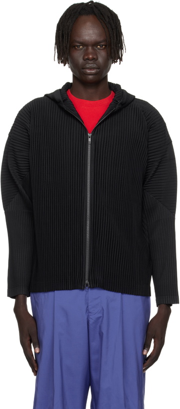 Photo: HOMME PLISSÉ ISSEY MIYAKE Black Monthly Color June Hoodie