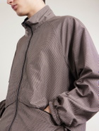 ATON - Reversible Checked Silk-Taffeta Jacket - Brown