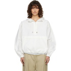 Róhe White Textured Cotton-Blend Anorak Jacket