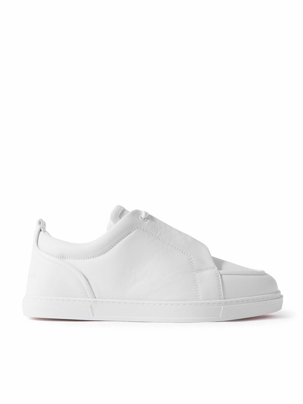 Photo: Christian Louboutin - Jimmy Rubber-Trimmed Leather Sneakers - White