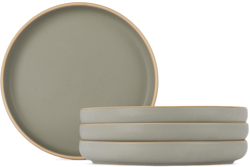 Lineage Ceramics Gray Deep Dinner Plate, 4 pcs