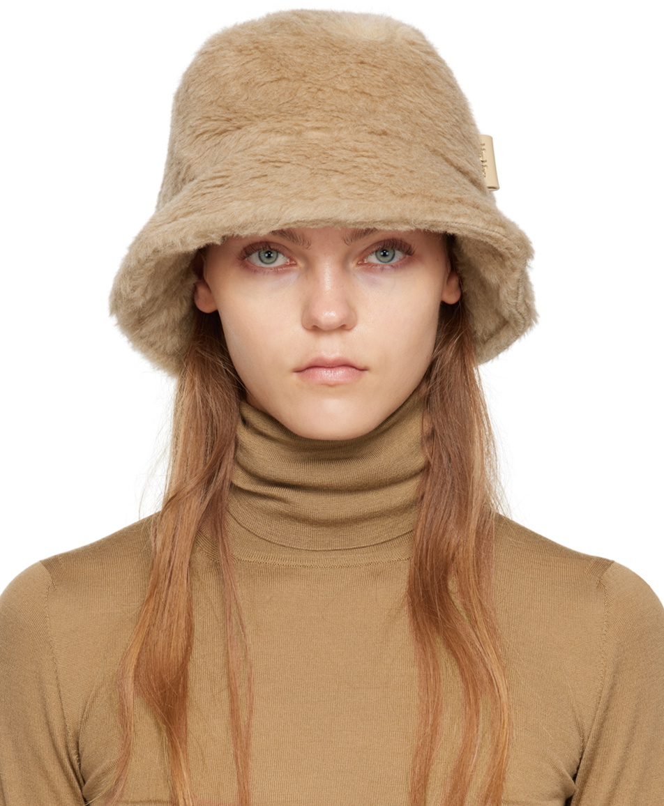 Max Mara Tan Figural Hat Max Mara