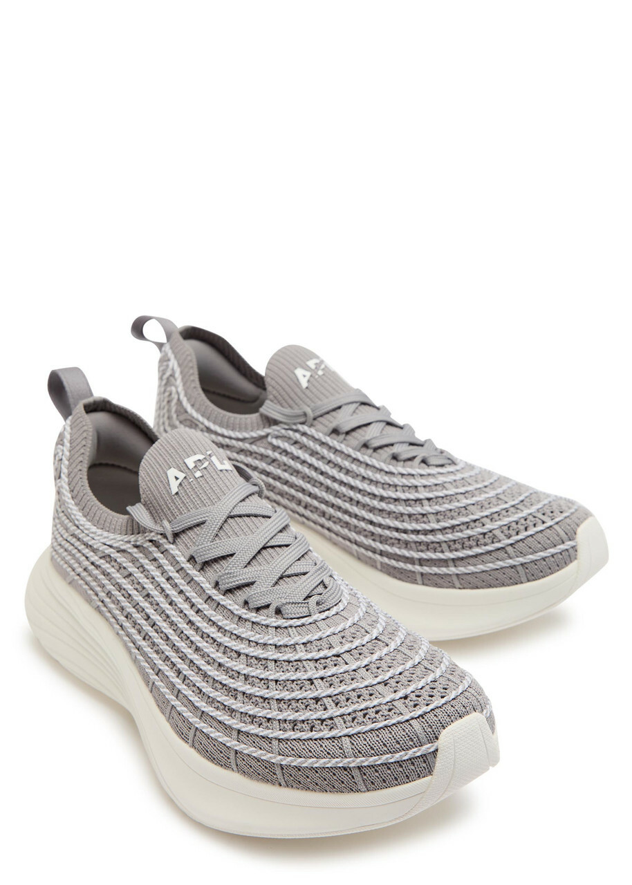 Athletic Propulsion Labs Techloom Zipline Embroidered Knit Sneakers Grey